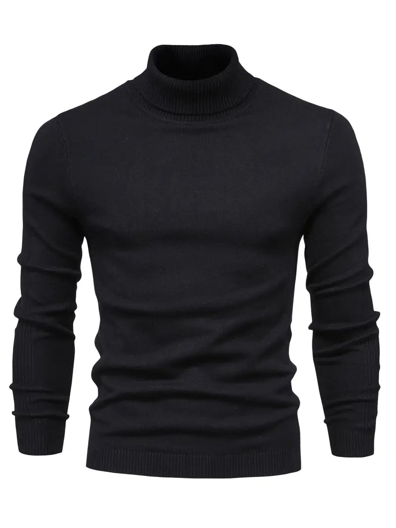 Perdita | Men’s Slim Fit Turtleneck Sweater, Long-Sleeve Smart Casual Knit