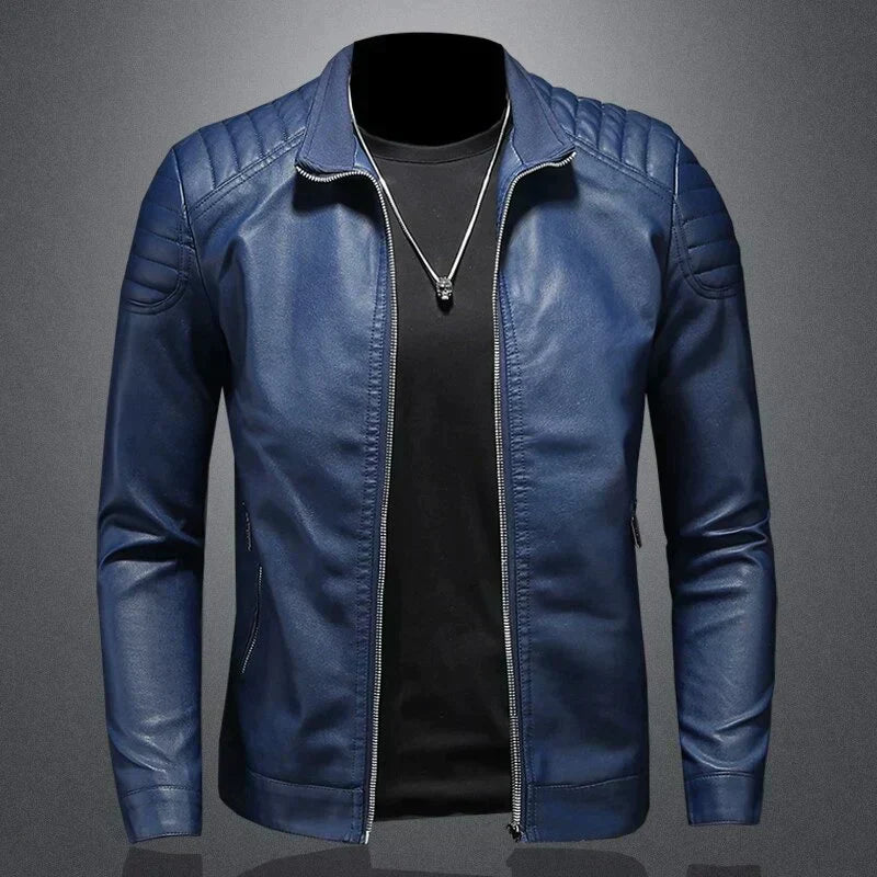 Martin | Men’s Leather Look Jacket with Zip Closure, Regular Fit & Stylish Design