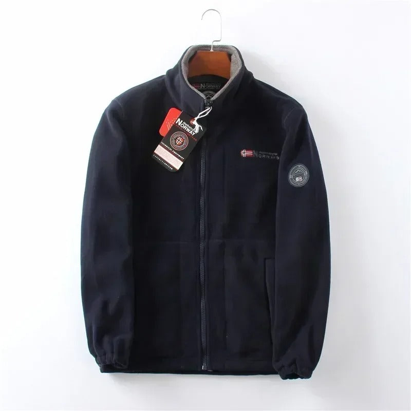 Ulysses | Men's Fleece Jacket with Stand-Up Collar and Zip Closure