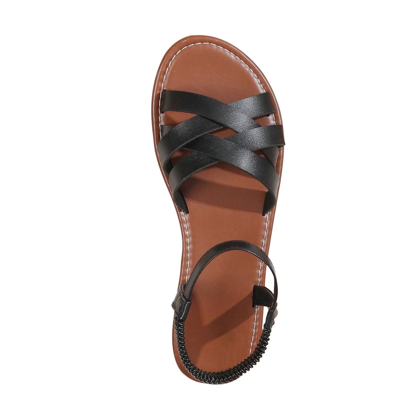 Harper | Women's Flat Summer Sandals with Crisscross Straps