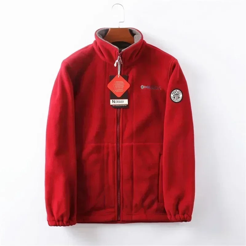 Ulysses | Men's Fleece Jacket with Stand-Up Collar and Zip Closure