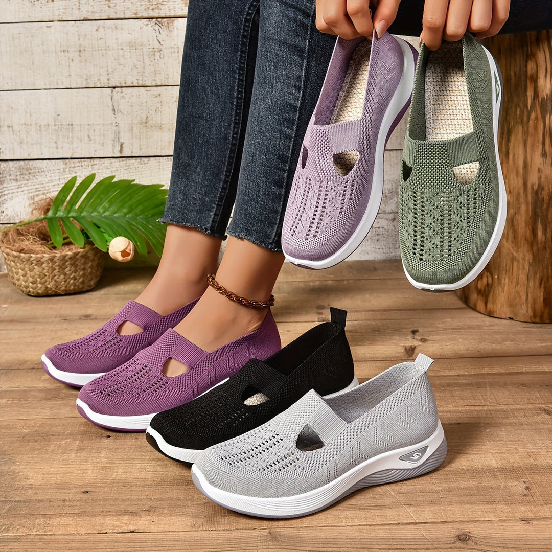 Hannah | Women's Breathable Stretchable Slip-On Sneakers – Comfortable & Stylish
