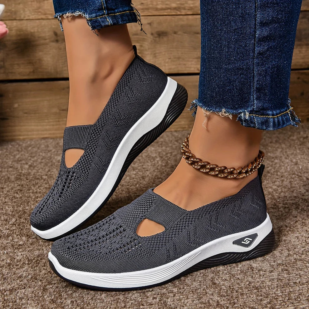 Hannah | Women's Breathable Stretchable Slip-On Sneakers – Comfortable & Stylish