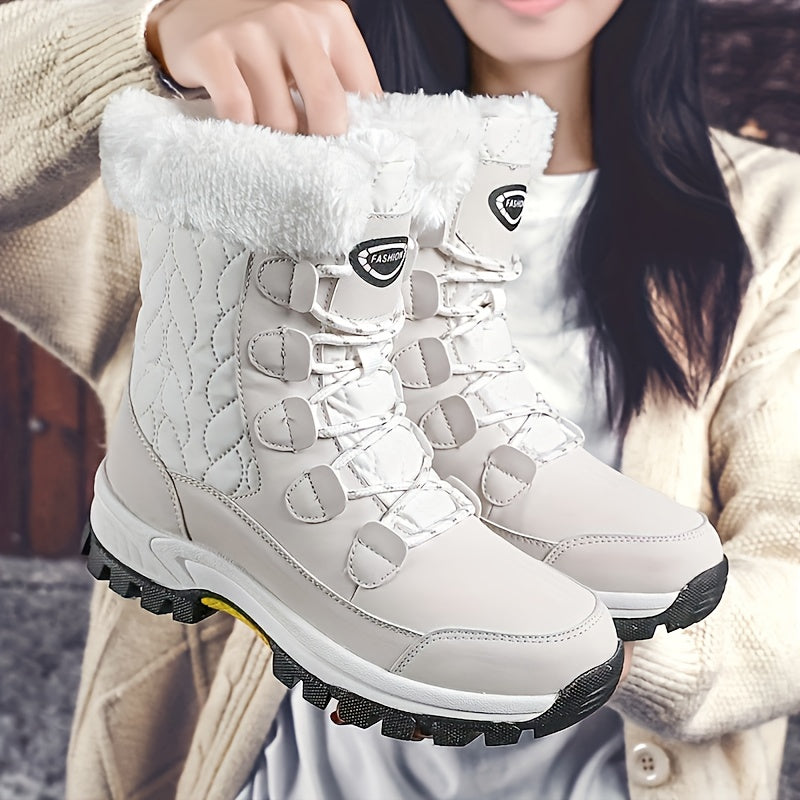 Paula | Women’s Winter Lace-Up Boots with Round Toe & Warm Lining