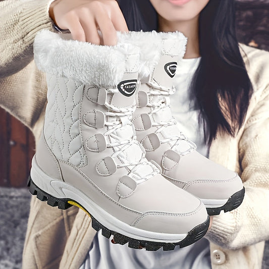 Paula | Women’s Winter Lace-Up Boots with Round Toe & Warm Lining