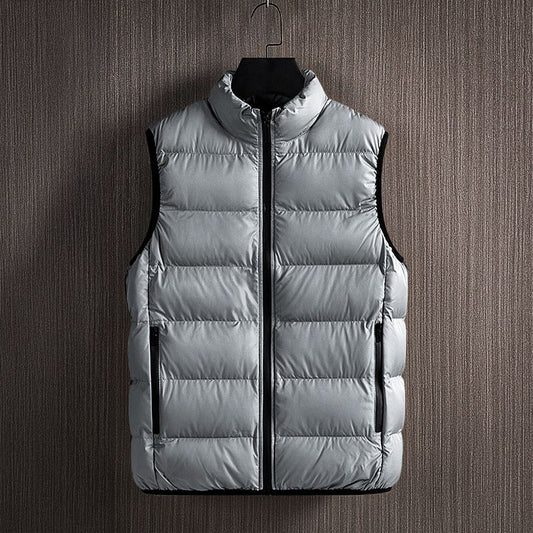 Brian | Men’s Quilted Padded Vest with Stand-Up Collar – Lightweight Outdoor Gilet for Everyday Use