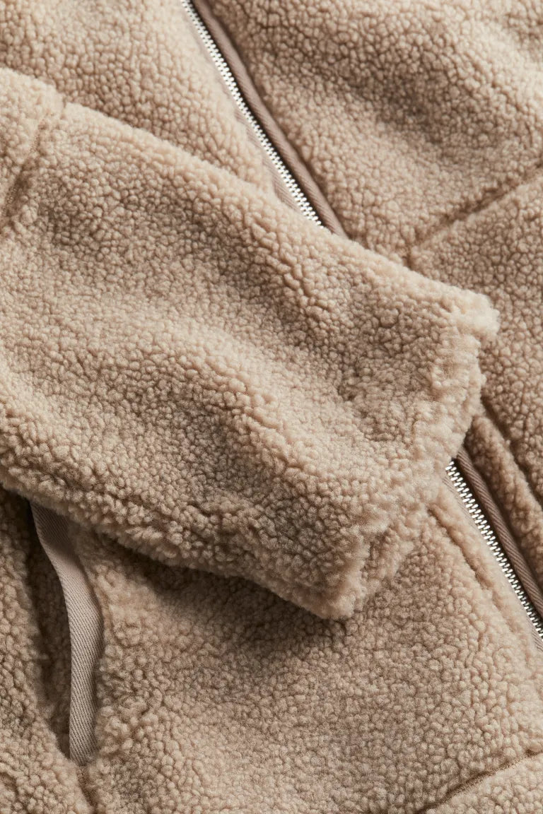 Lydia | Women's Oversized Fleece Jacket with Zipper Front and High Collar