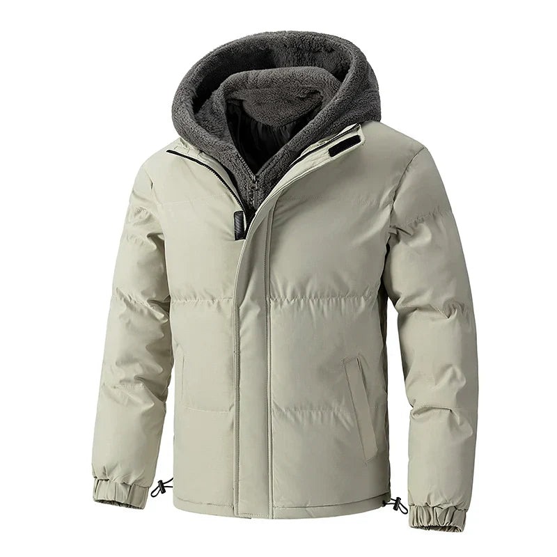 Zeno | Men's Zip-Up Hooded Puffer Winter Jacket