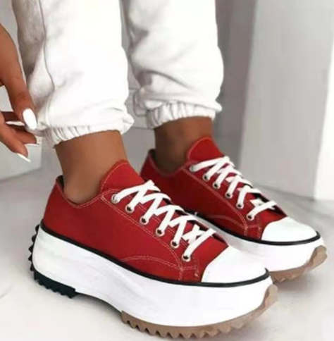 Fauna | Women's Sturdy Platform Sneakers – Classic Lace-Up Trainers for Style & Comfort