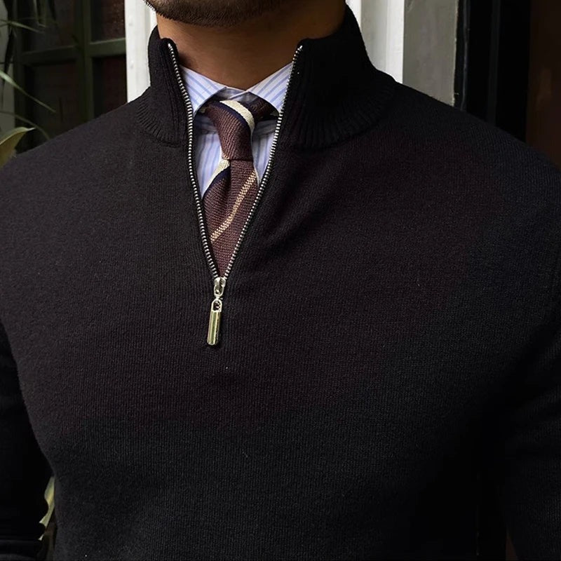The Bronx Modern Quarter Zip Jumper for Men