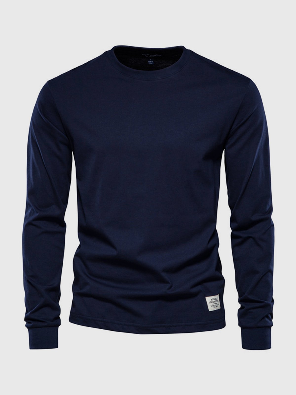 Oscar | Men’s Classic Cotton Round Neck Sweatshirt – Solid Colour Casual Pullover