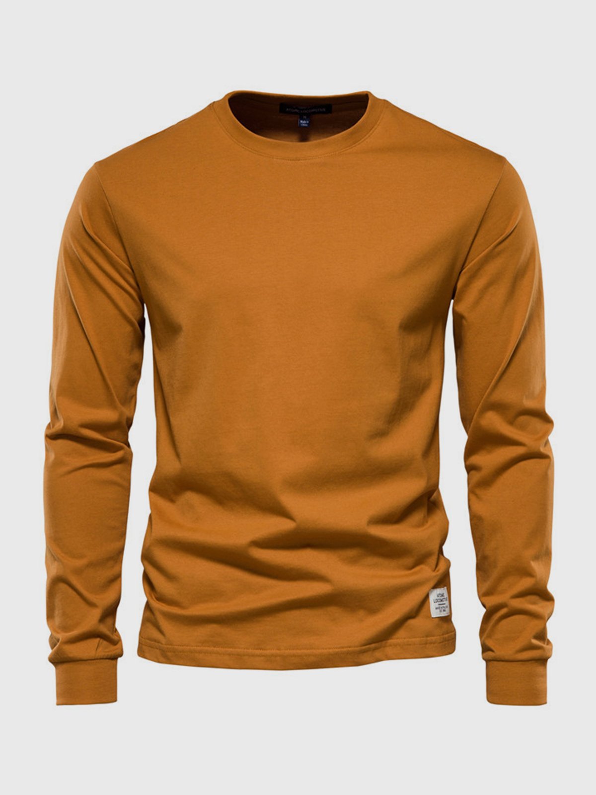 Oscar | Men’s Classic Cotton Round Neck Sweatshirt – Solid Colour Casual Pullover