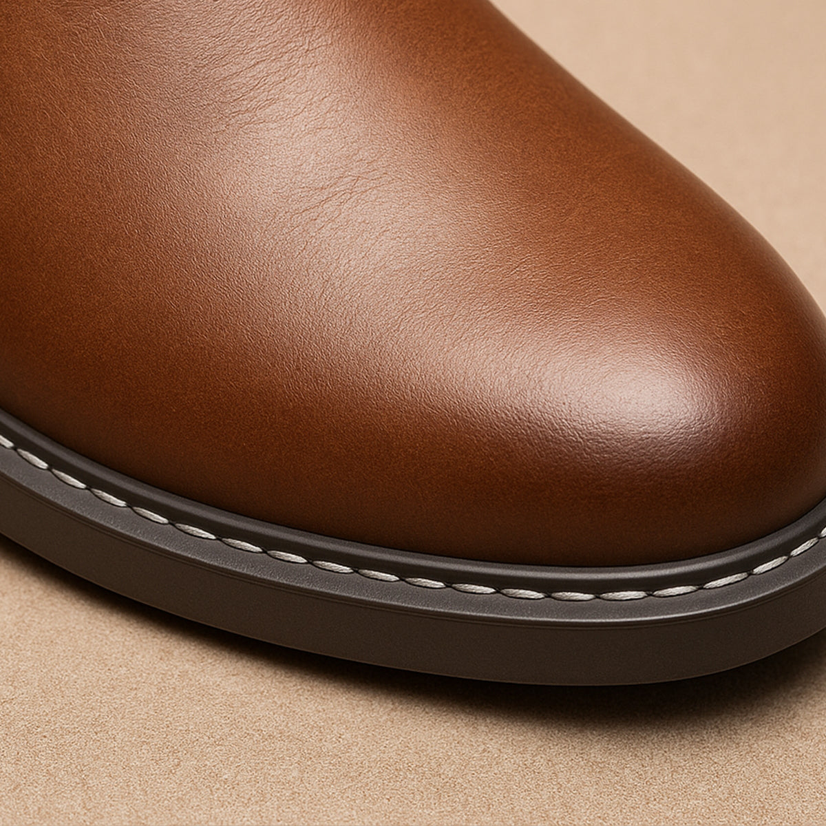 The Lothian Men's Classic Leather Slip On Chelsea Boots