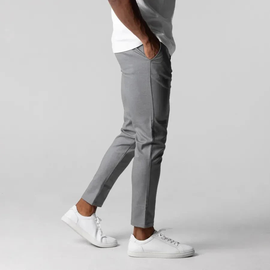 Christian | Men’s Slim-Leg Chino Trousers in Solid Colour
