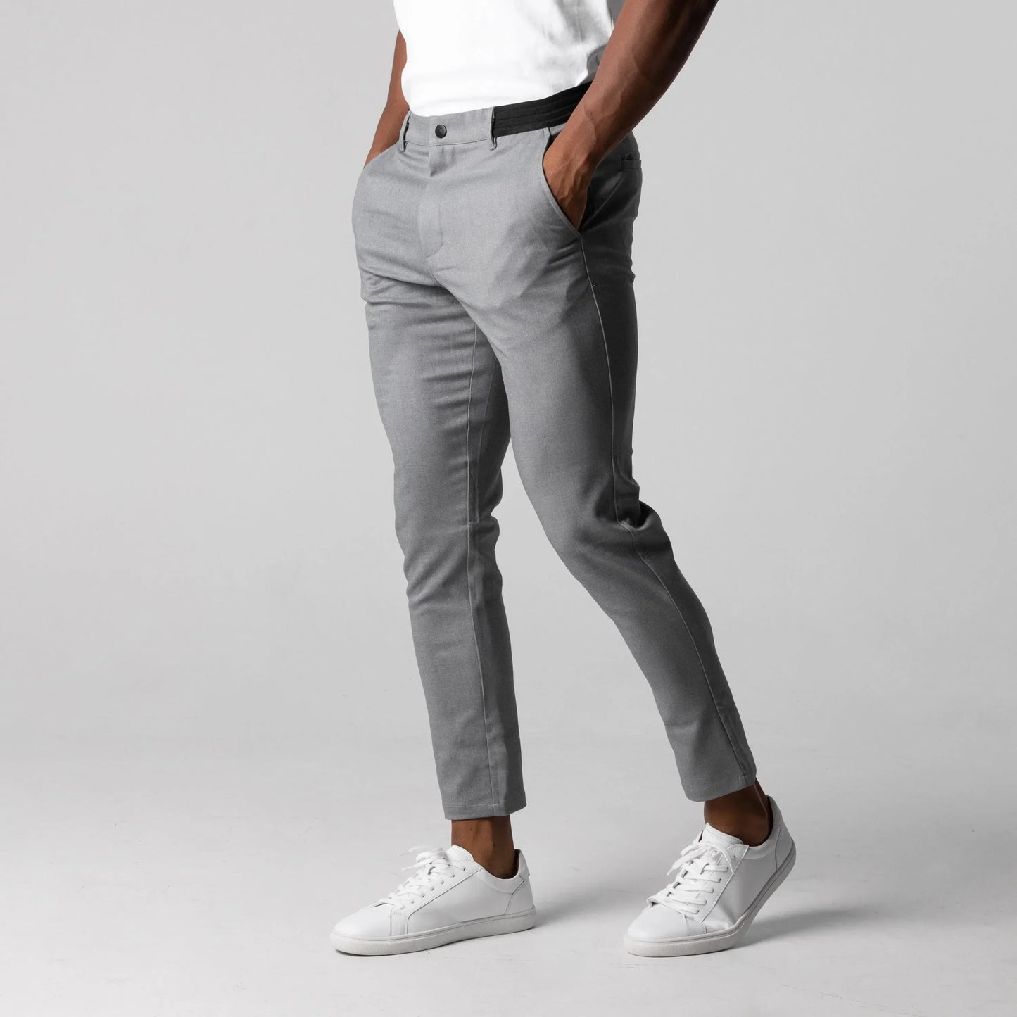 Christian | Men’s Slim-Leg Chino Trousers in Solid Colour