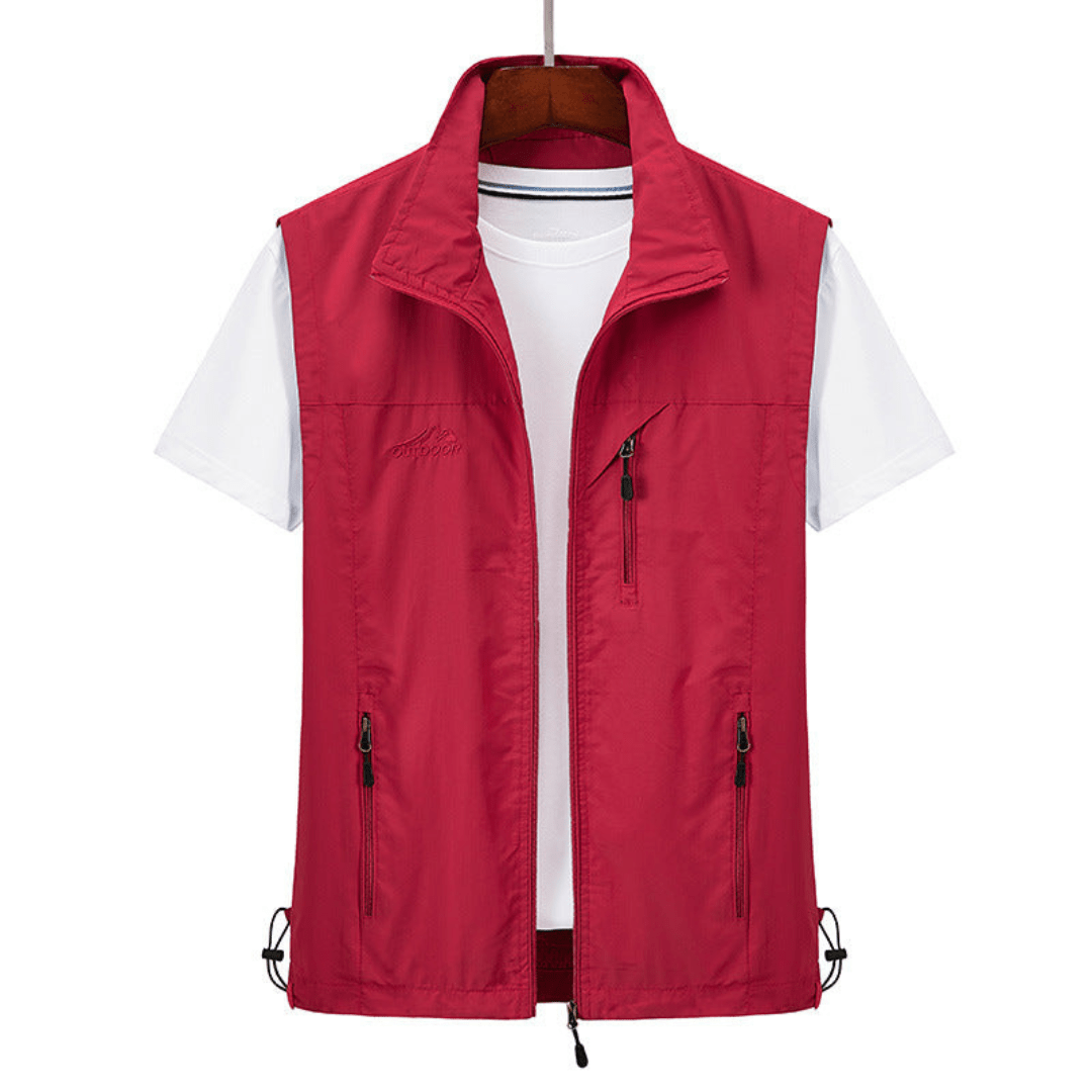 Francis | Men’s Stand Collar Quilted Vest with Full Zip & Secure Pockets