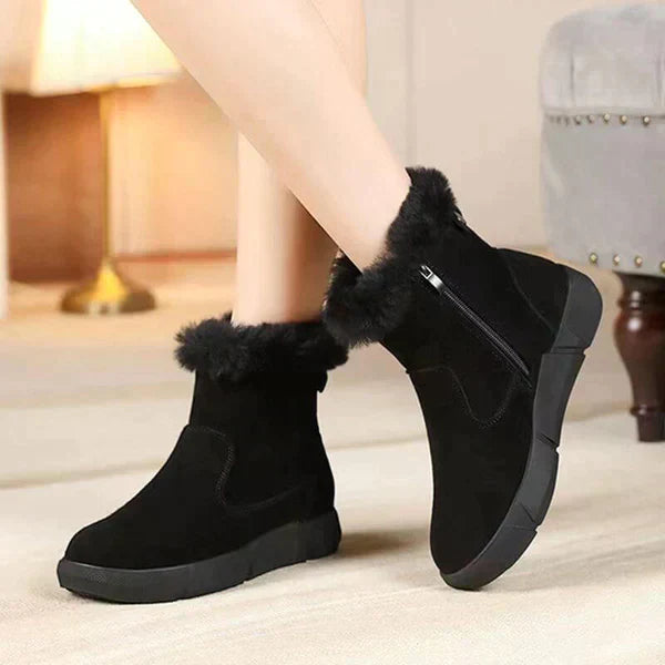 Eva-Marie | Women's Fleece-Lined Side Zip Classic Winter Ankle Boots