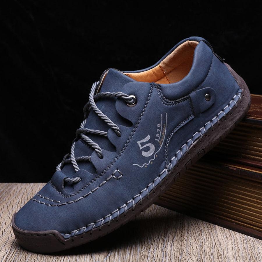 Eamon | Men's Vintage Lace-Up Sneakers with Robust Sole – Stylish & Durable Everyday Trainers