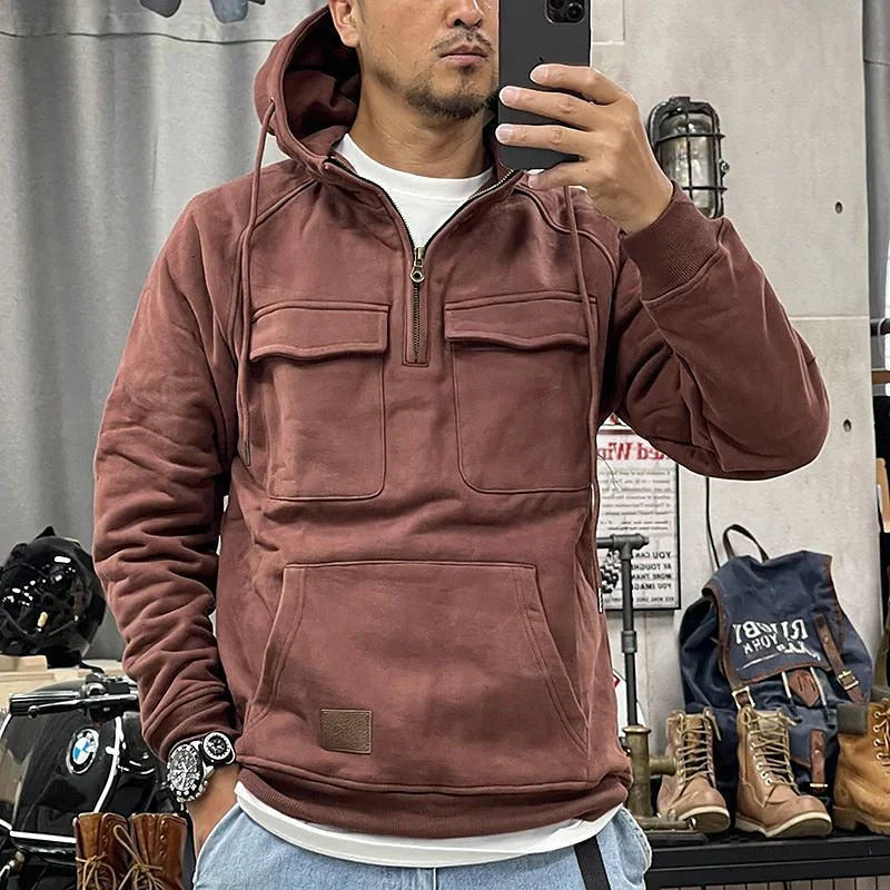 Samuel | Men's High-Quality Tactical Hoodie with Adjustable Hood & Functional Pockets