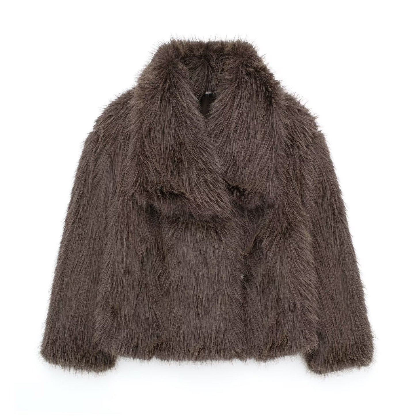 Maegan – Women's Solid Colour Luxurious Faux Fur Jacket