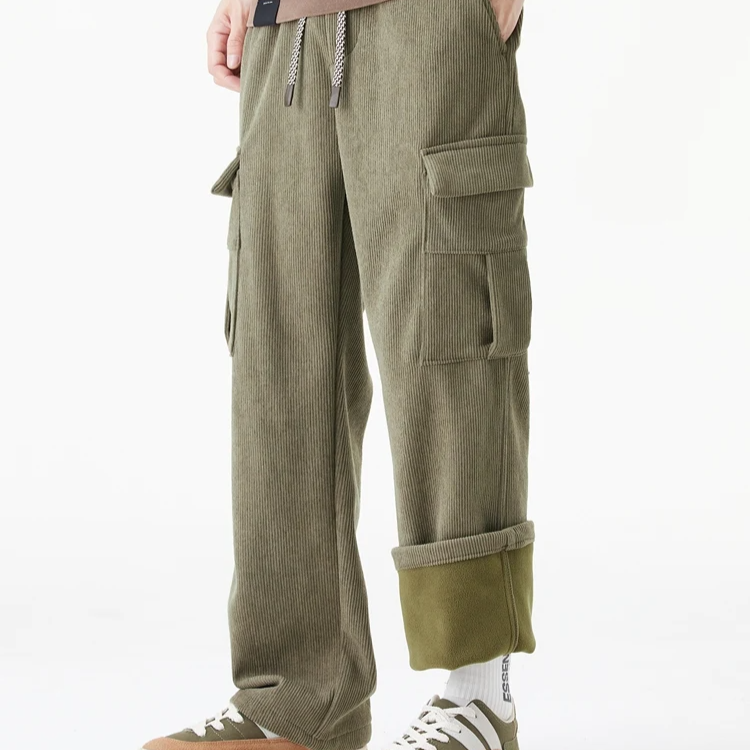 Joachim | Men’s Corduroy Trousers with Fleece Lining, Drawstring, and Relaxed Fit