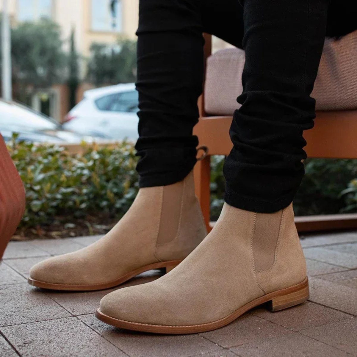 The Cannes Men’s Classic Suede Slip On Chelsea Boots