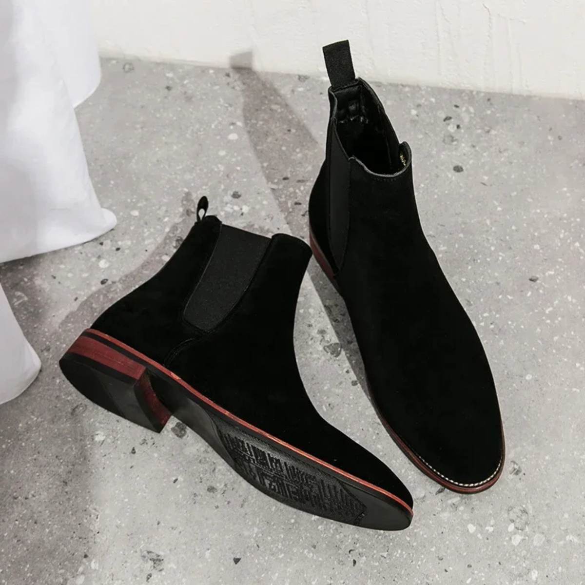 The Cannes Men’s Classic Suede Slip On Chelsea Boots