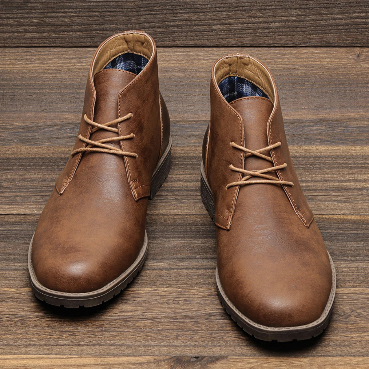 The Cerveteri Men’s Retro Leather Lace Up Ankle Boots