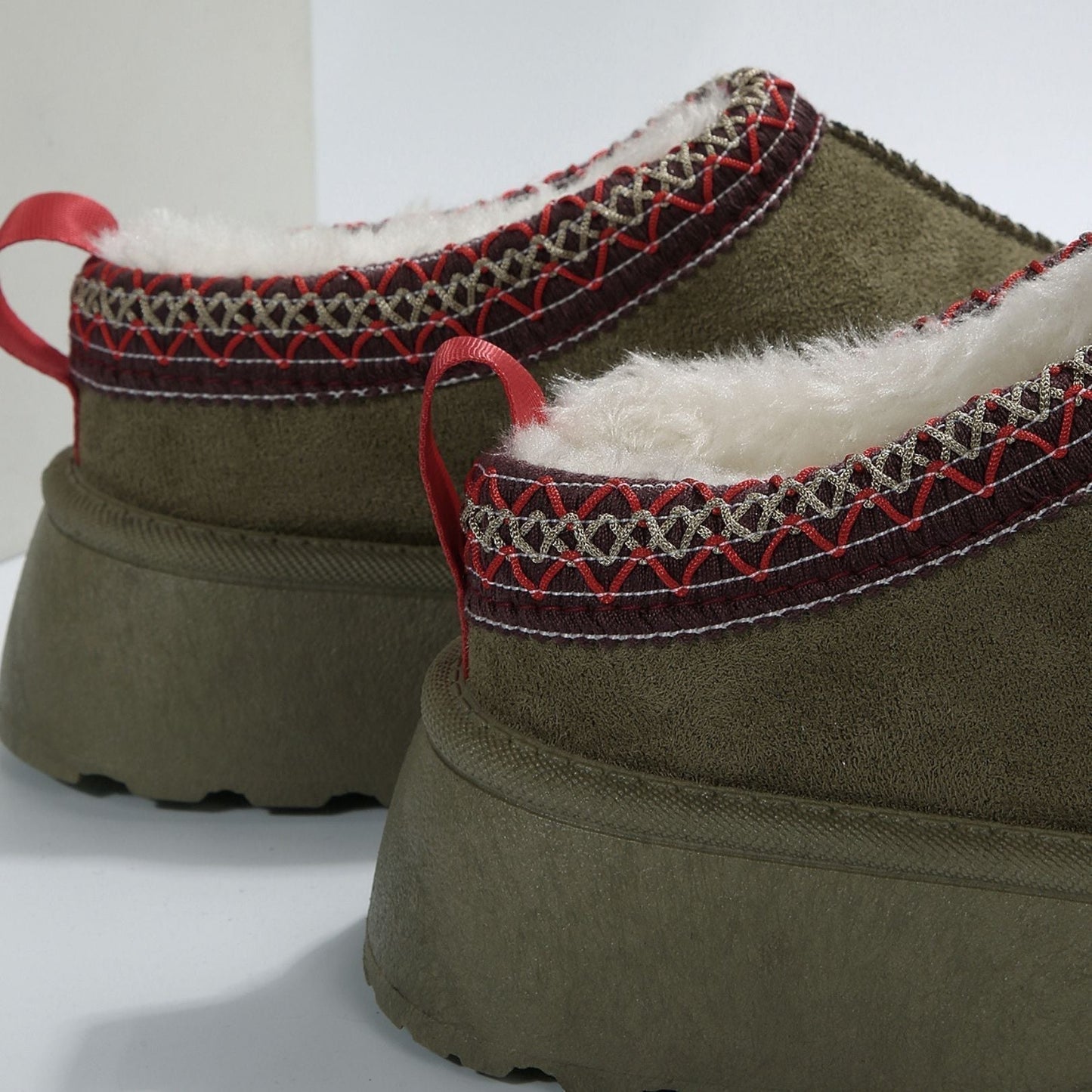 Elara | Women's Platform Slippers with Plush Fleece Lining for Warmth and Comfort