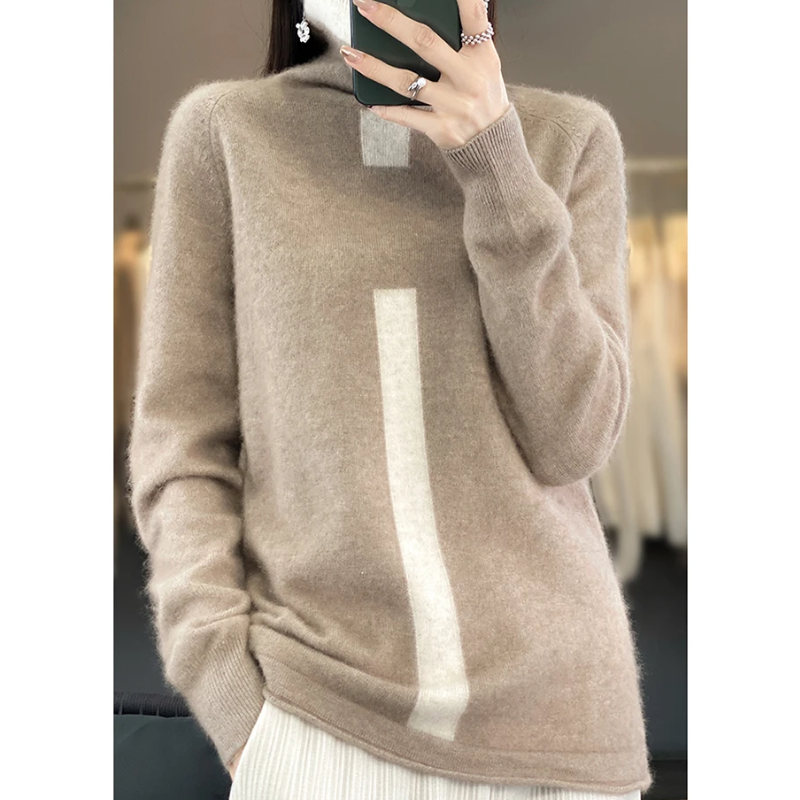 Wanda | Women's Soft Knitted Turtleneck Jumper with Minimalist Design