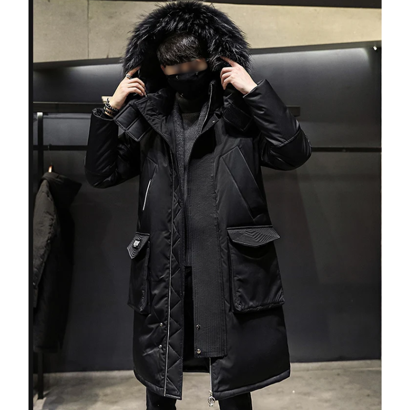 Clemens | Men's Winter Coat with Faux Fur Hood and Multiple Pockets