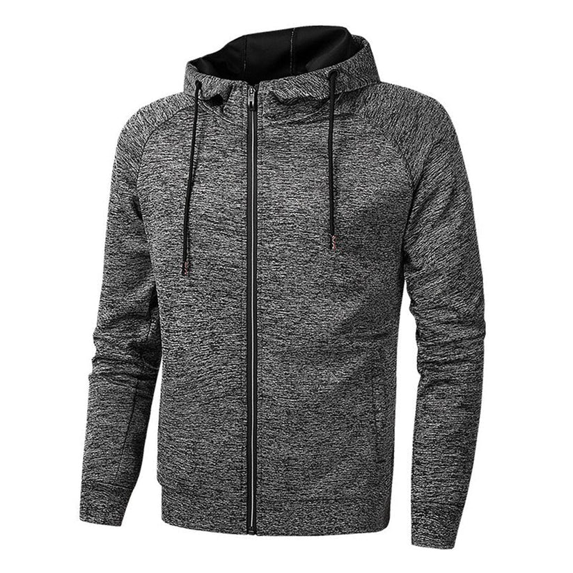 Elimar | Men's Full-Zip Drawstring Hooded Sports Jacket for Casual and Active Wear