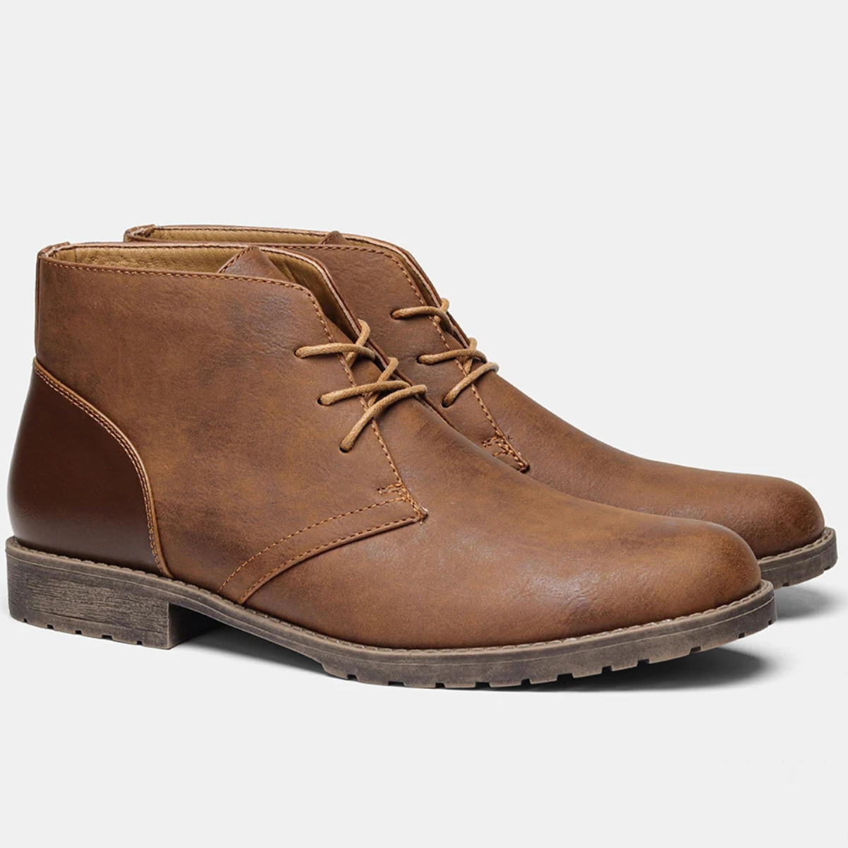 The Cerveteri Men’s Retro Leather Lace Up Ankle Boots