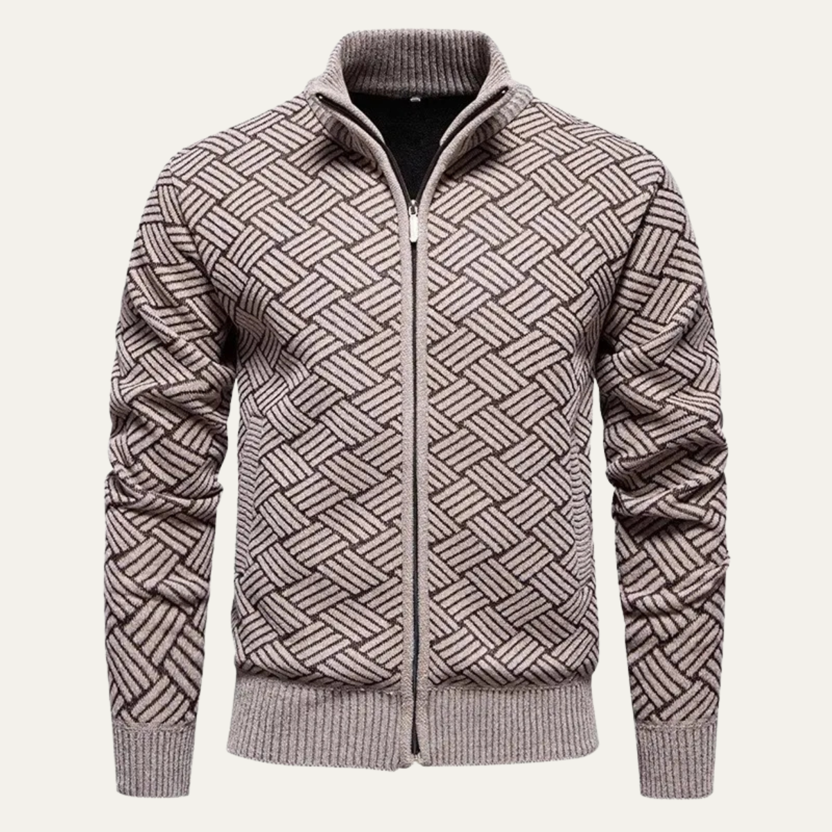 The Tropea Men’s Warm Fleece Lined Knitted Zip Cardigan