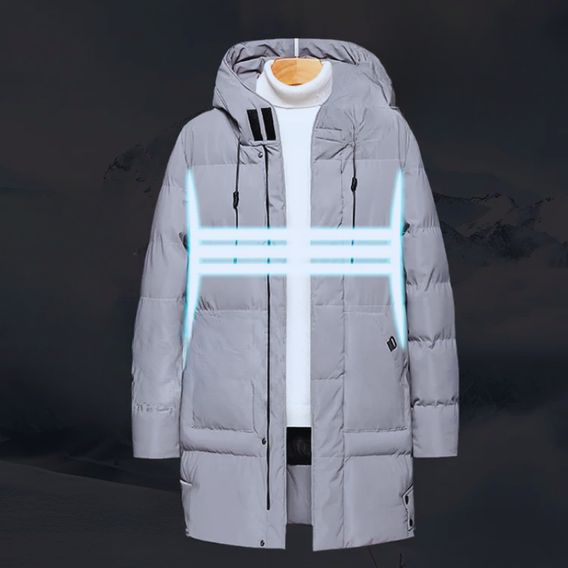 Aaron | Men's Puffer Winter Coat with Hood and Warm Lining