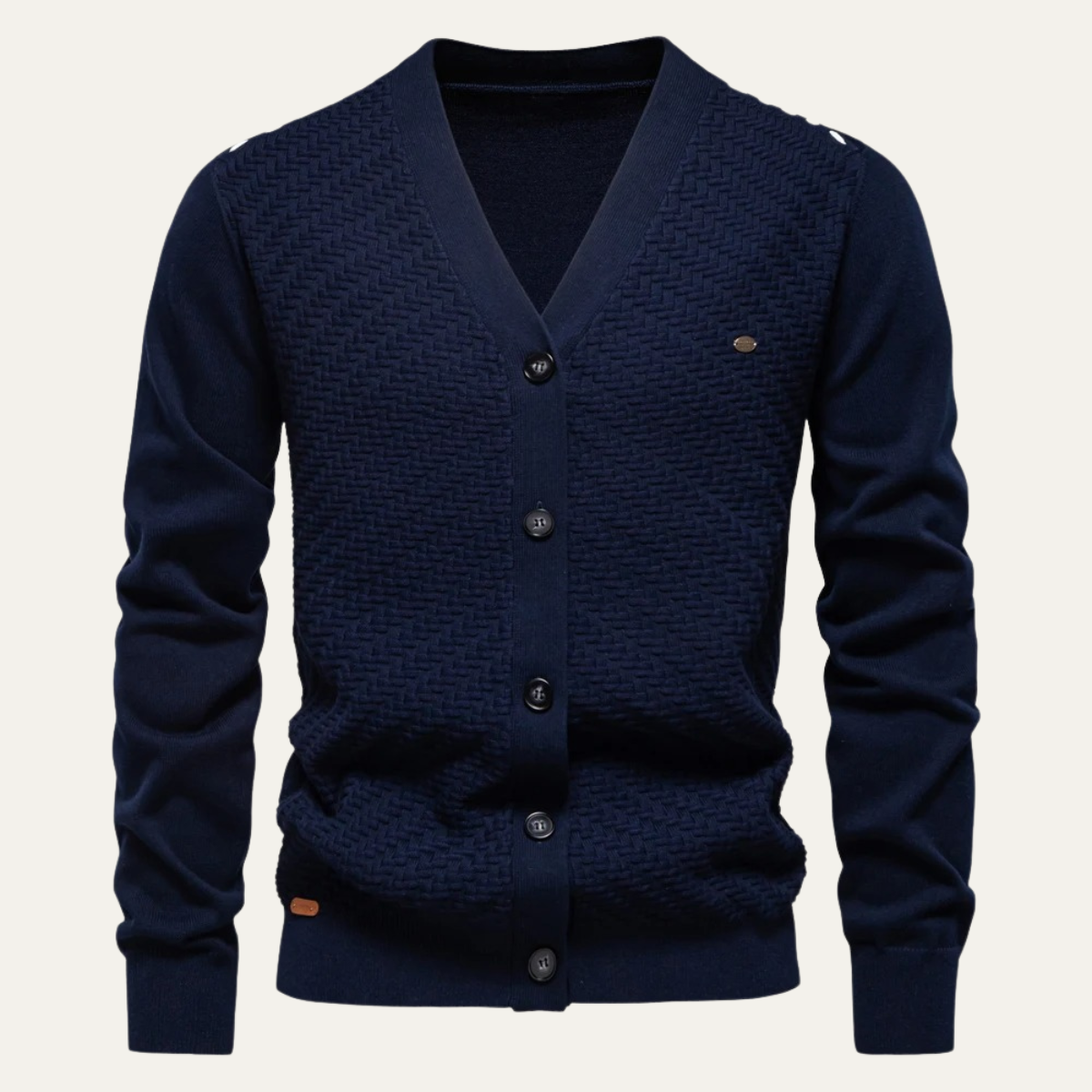 The Dulwich Men's Casual V Neck Button Up Knit Cardigan