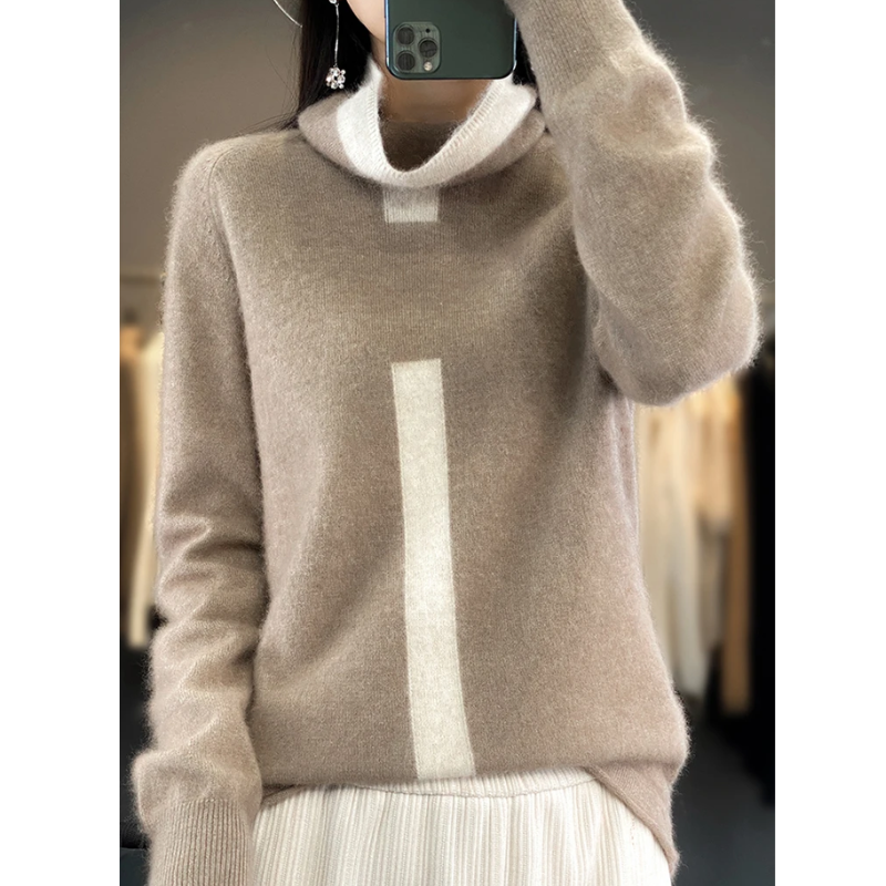 Wanda | Women's Soft Knitted Turtleneck Jumper with Minimalist Design