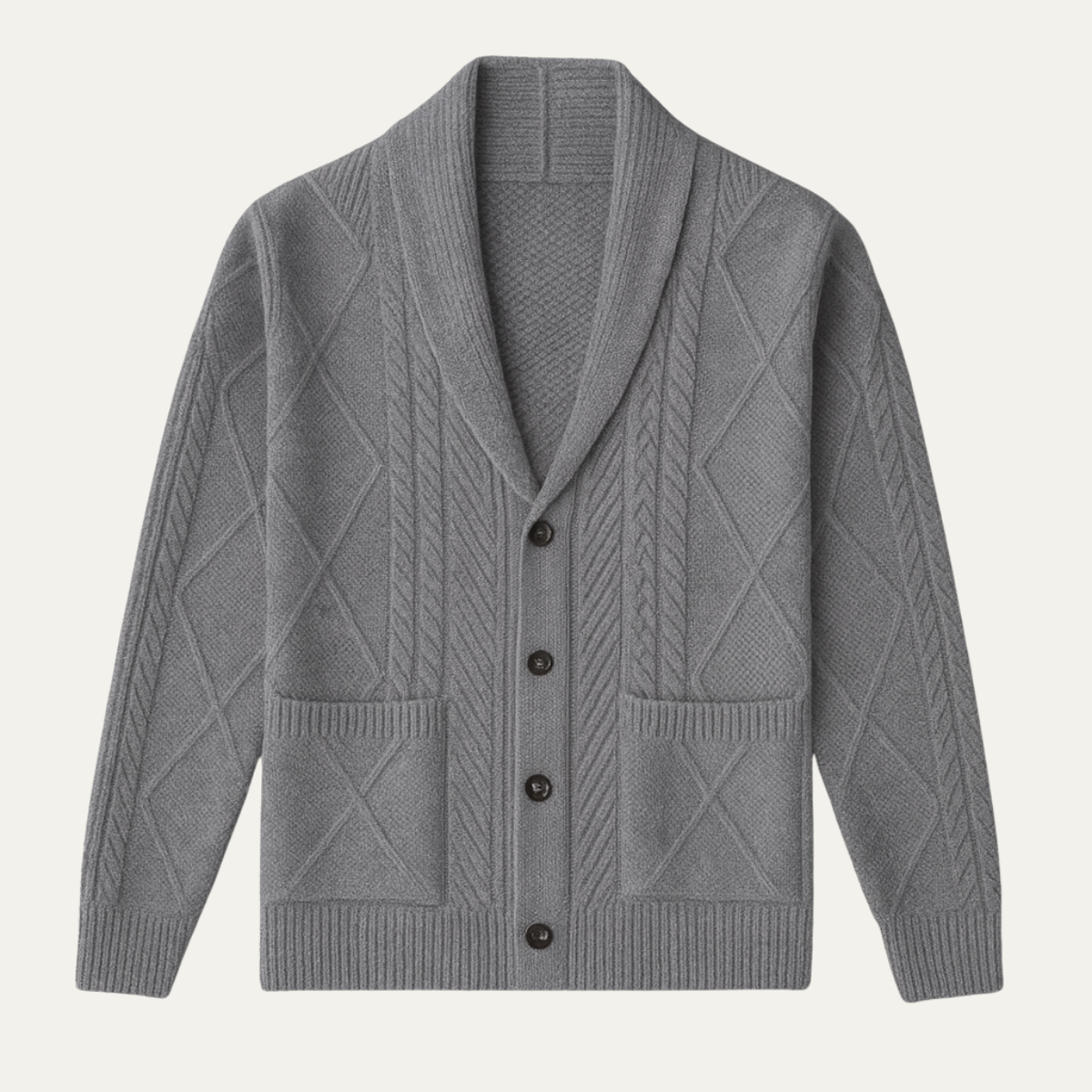 The Edinburgh Men’s Luxury Cashmere Button Cardigan