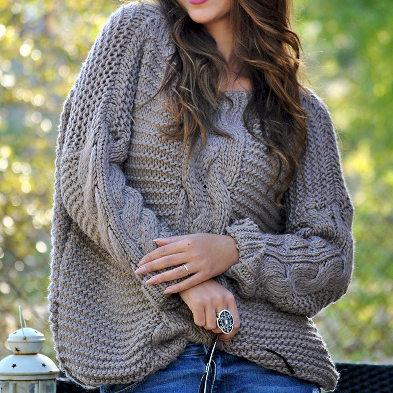 Chunky Knit Sweater for Women | Stylish Cable Knit with Dropped Shoulders
