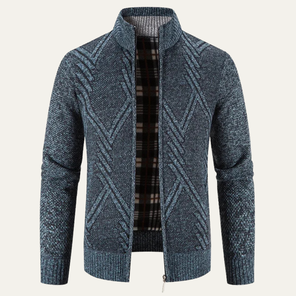The Alford Men&#39;s Knitted Winter Zip  Cardigan