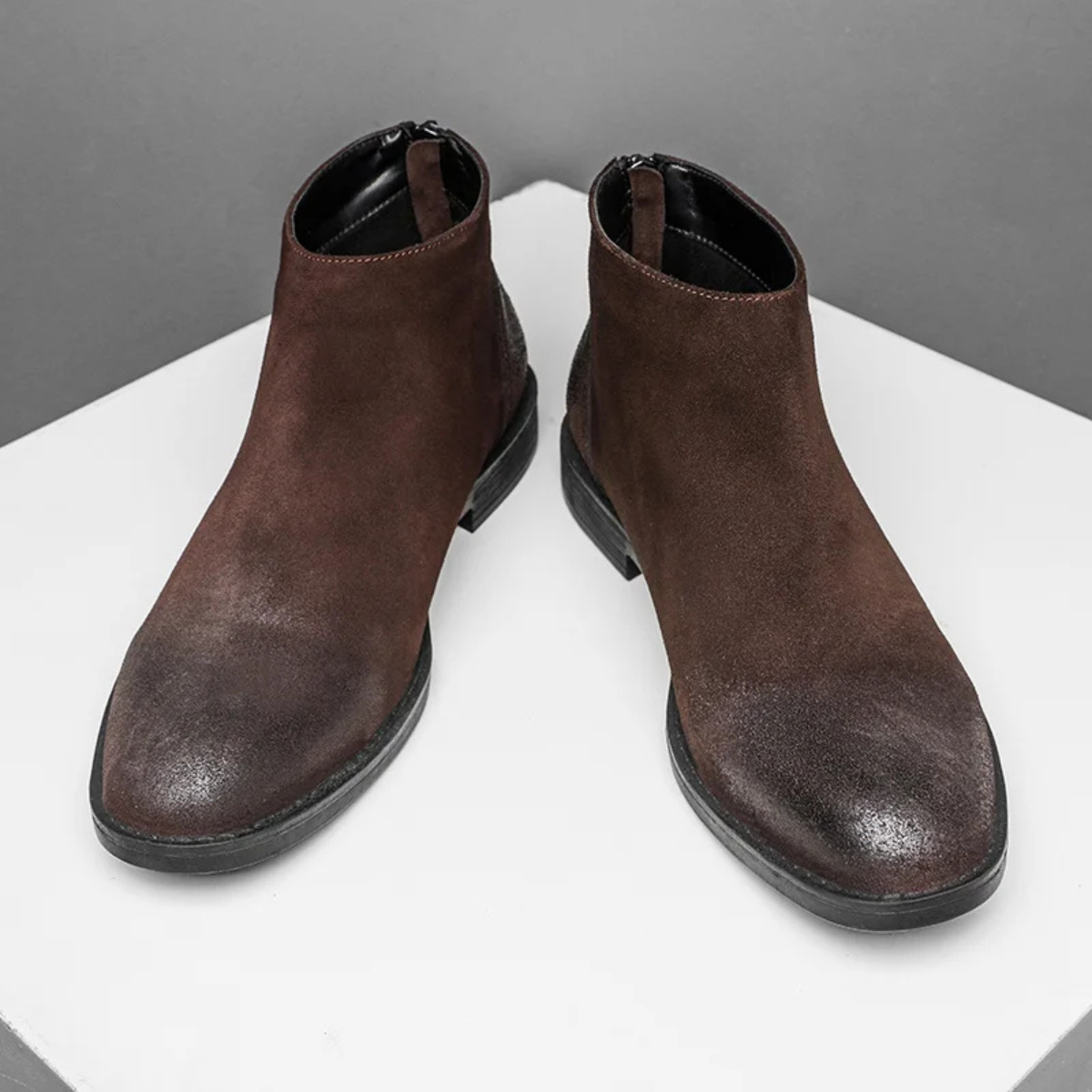The Posillipo Men’s Vintage Cowhide Leather Suede Ankle Boots