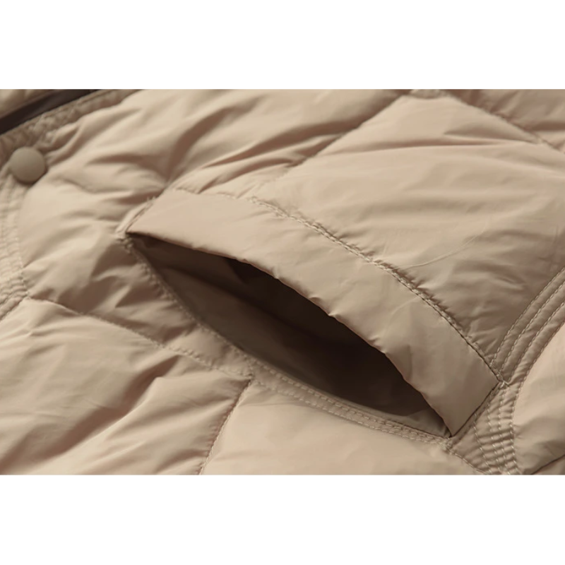 Cassandra | Women's Lightweight Quilted Jacket with Buttons and Side Pockets – Elegant Winter Warmth