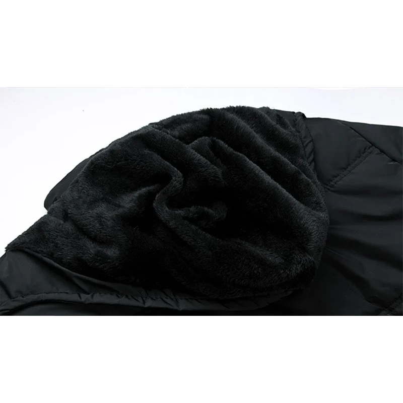 Marlon | Men's Black Winter Jacket with Hood – Padded & Fleece Lined for Maximum Warmth