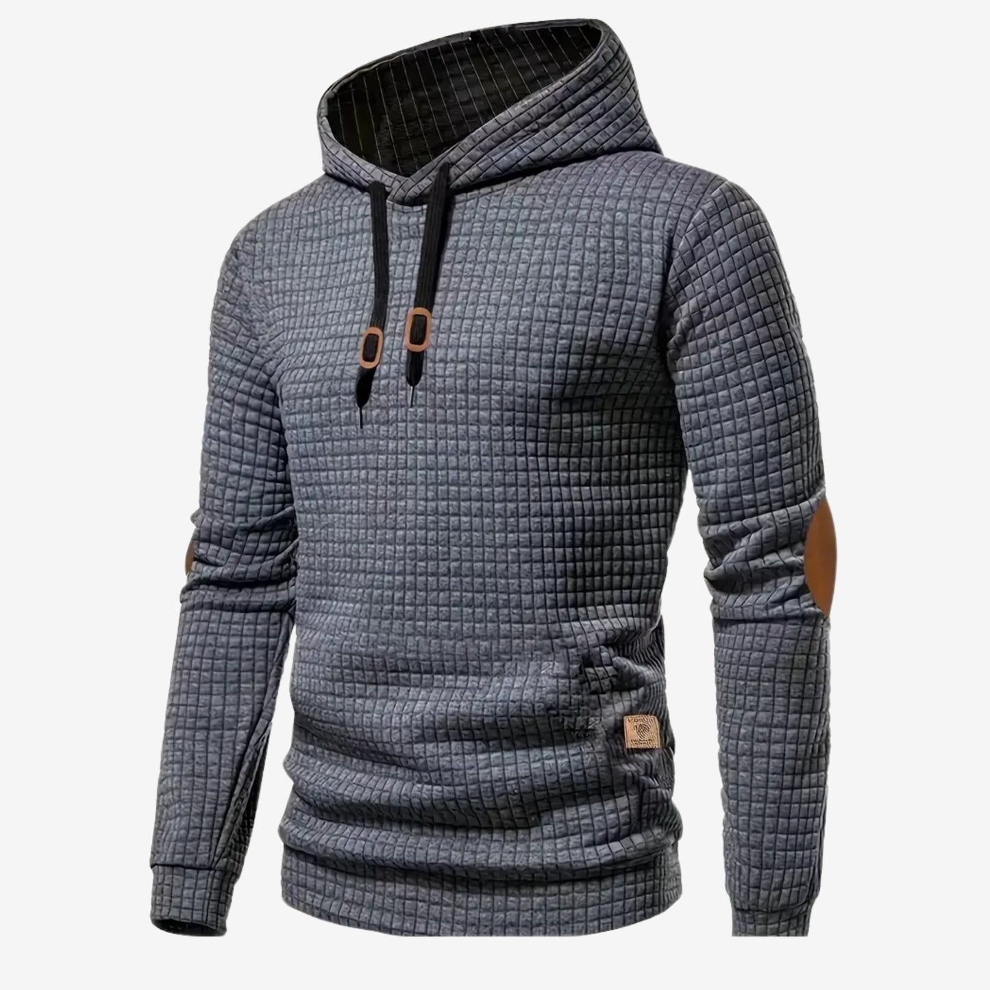 Emil | Stylish Men's Hoodie with Drawstring and Patchwork Sleeve Details – Comfortable and Fashionable