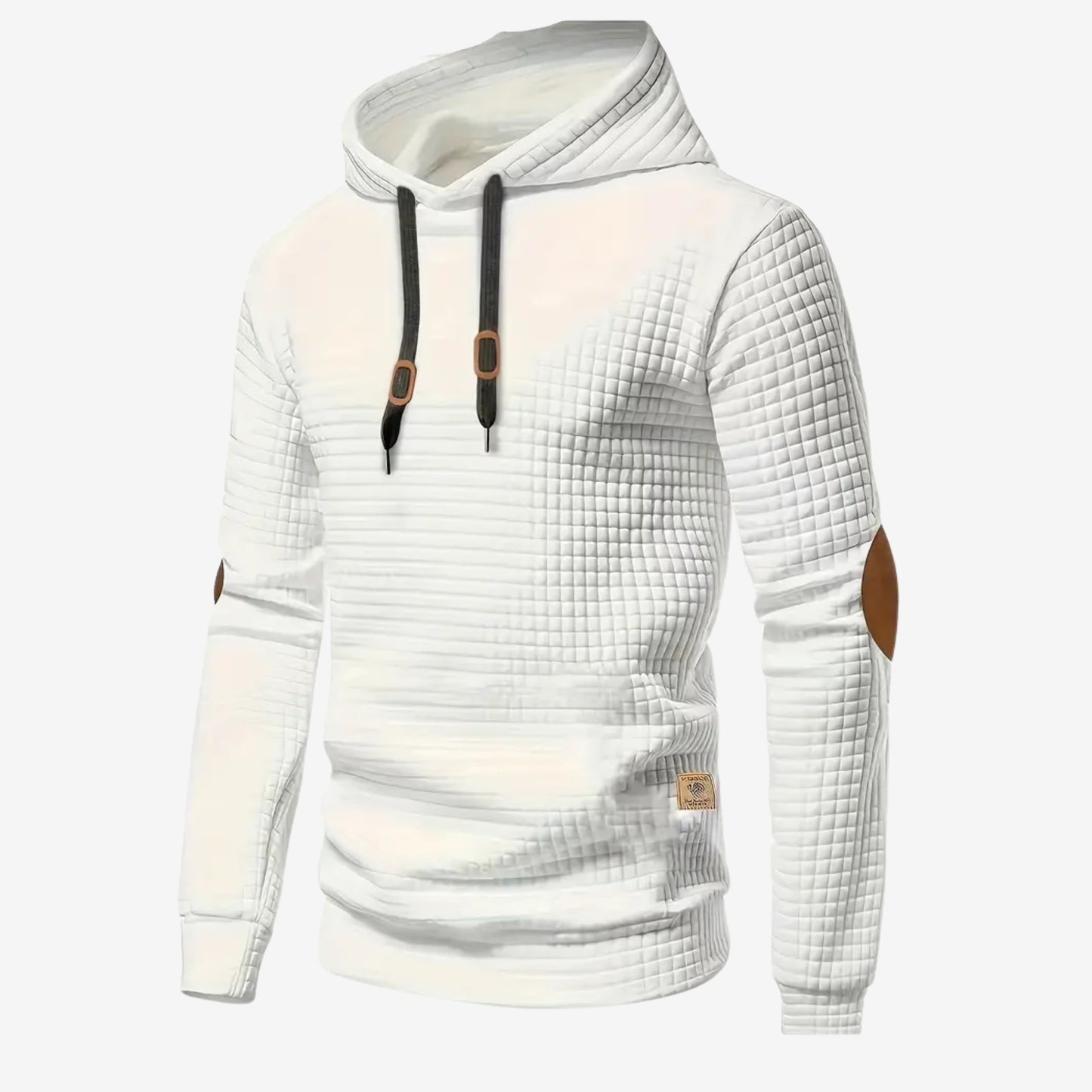 Emil | Stylish Men's Hoodie with Drawstring and Patchwork Sleeve Details – Comfortable and Fashionable