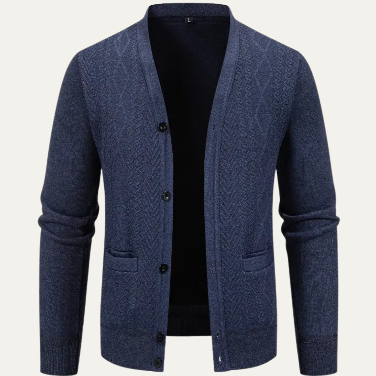 The Llangollen Men's Button Up Casual Knit Cardigan with Pockets