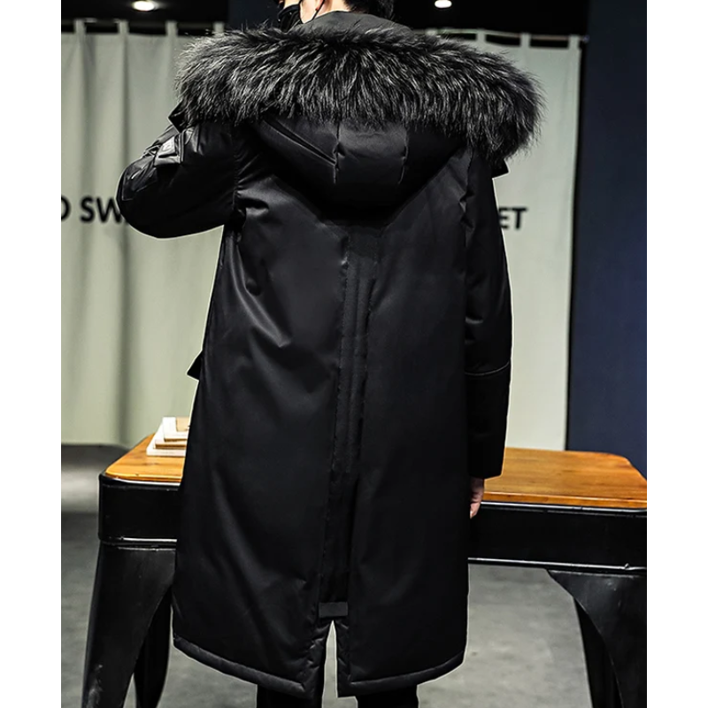 Clemens | Men's Winter Coat with Faux Fur Hood and Multiple Pockets