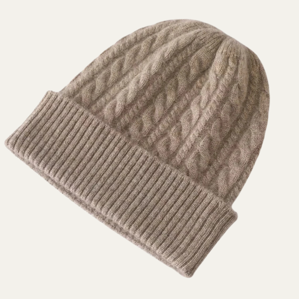 The Kingsley Men's Classic Ribbed Knit Cashmere Beanie