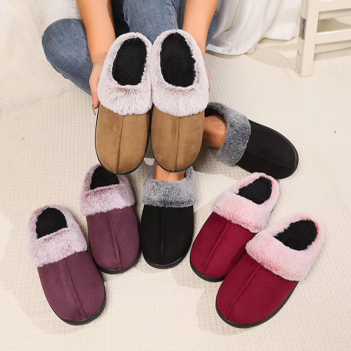 Yara-Lis | Women's Orthopaedic Slippers with Plush Lining & Breathable Sole