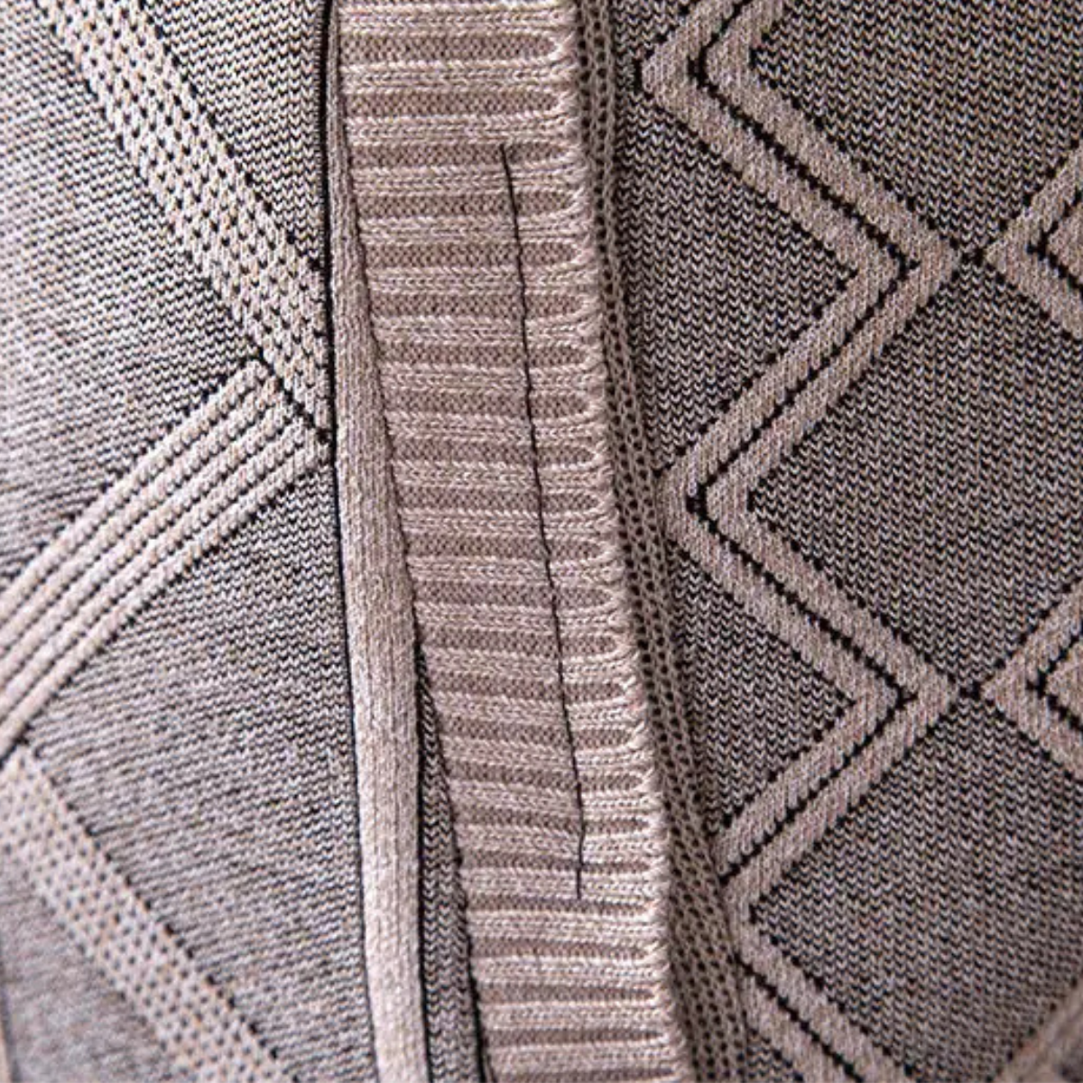 The Chianti Men’s High Neck Winter Zip Up Knit Cardigan